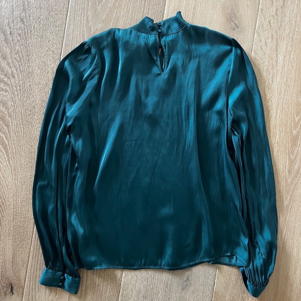 PAIGE Womens Ceres Top - Midnight Cyan Green | Size Small - Picture 5 of 5